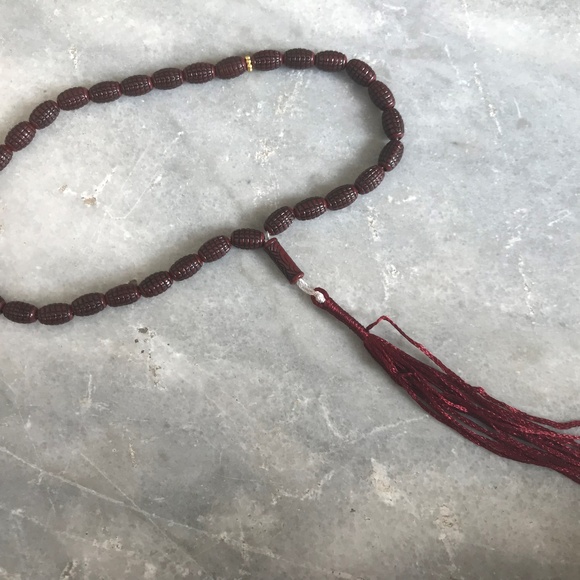 Tasbeeh Pray Beads Mala Marron Plastic Beads - Picture 2 of 7